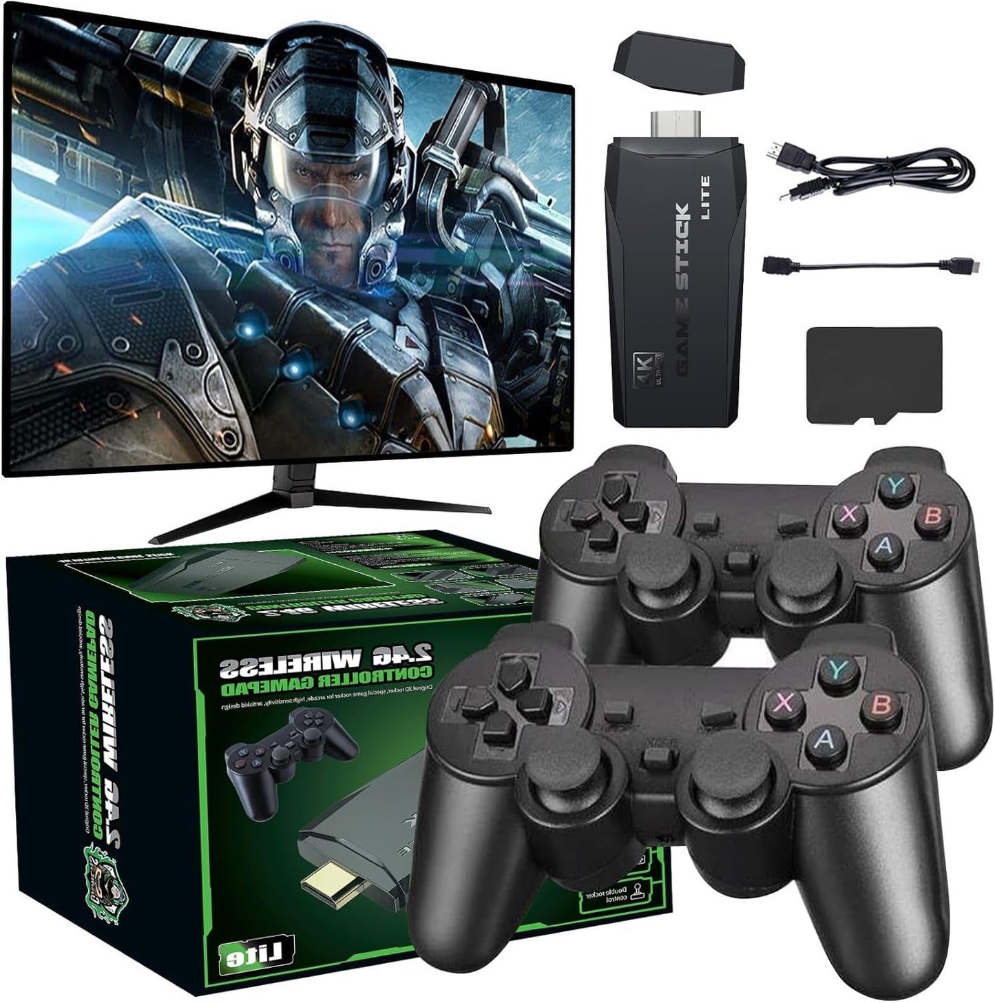 PRO Wireless Retro Game Console – 2.4G Controller & Built-in Games
