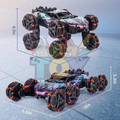 8-Wheel RC Stunt Car – Gesture Controlled 360° Rotation Car