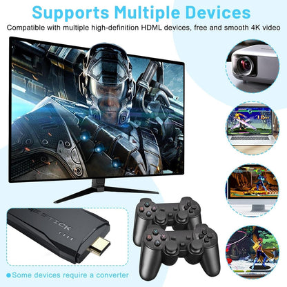 PRO Wireless Retro Game Console – 2.4G Controller & Built-in Games