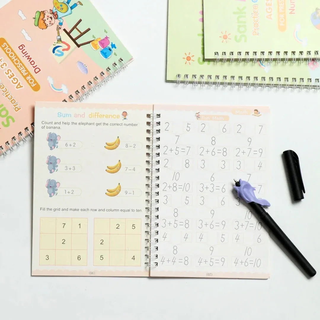 Sank Calligraphy Magic Book (4 Books)