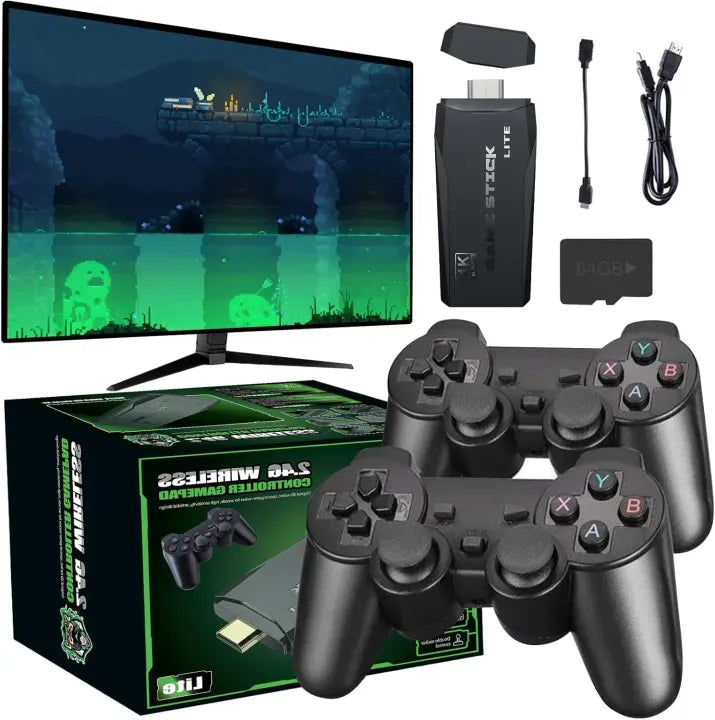PRO Wireless Retro Game Console – 2.4G Controller & Built-in Games