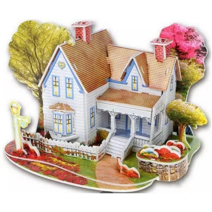 3D DIY Paper House Puzzle – Educational Building Model for Kids
